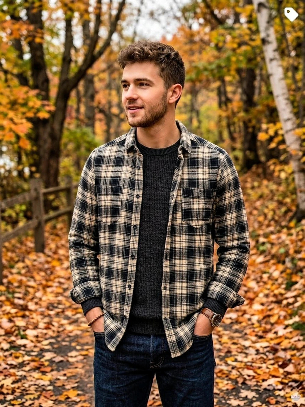 Only & Sons Men's Plaid FLANNEL Shirt Size Large A+++